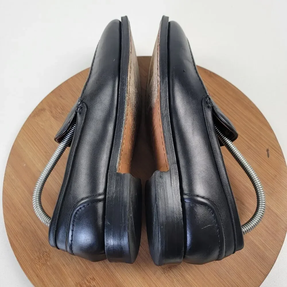 Allen Edmonds Black Smooth Leather Slip-On Loafers